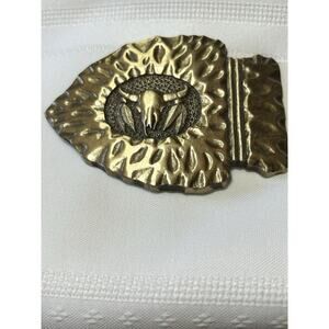 Vintage Buffalo Arrow Belt Buckle Brass Western Americana Native American Style